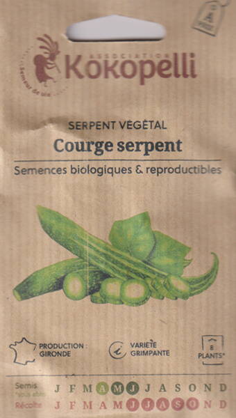 Calabaza serpiente (Pepino serpiente)